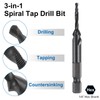 sourcing map 2pcs Combination Drill and Tap Bits Metric M3