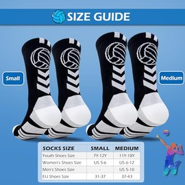 Youth Volleyball Gears - Knee Pads, Arm Sleeves, Socks & Drawstring Bag for Youth, Teen Girls Volley-Ball Training and Games
