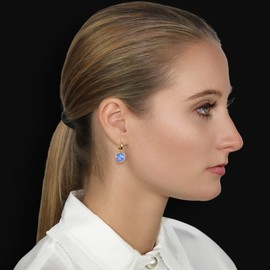 Elegant jewellery, gold hoop earrings, 925 sterling silver, various colours, 2 sizes, Gold-Plated Silver