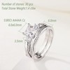 Wuziwen 1 Carat Wedding Infinity Band Bridal Ring Sets Princess