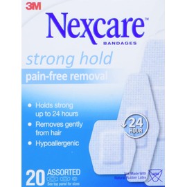 Nexcare Sensitive Skin Bandages, Pain-Free Removal, Assorted Sizes, 20 Count – Strong Hold, Gentle Release for Delicate Skin