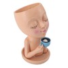 Resin Face Plant Pot Creative Cute Small Drinking Coffee Succulent