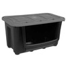 Homz, 7720GRBK.06, Storage Tote, Black, 15-5/8 in. H, 30 in. L