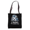 X Marks The Laundry Pile Funny Treasure Hunting Tote Bag