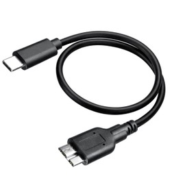 SaiTech IT Type C to Micro B (USB C Hard Drive Cable) high Speed Upto 4.8 Gbps Data Transfer Cable for Portable External Hard Drive - 45CM (Black)