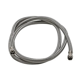 Fluidmaster 12IM84 Ice Maker Connector, Braided Stainless Steel - 1/4 Compression Thread x 1/4 Compression Thread, 7 Ft. (84-Inch) Length