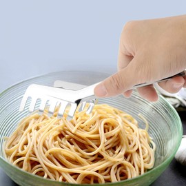Generic Server Fork Comb Shaped Stainless Steel Spaghetti Tongs Clip Kitchen Tool Pasta Baking Cooking