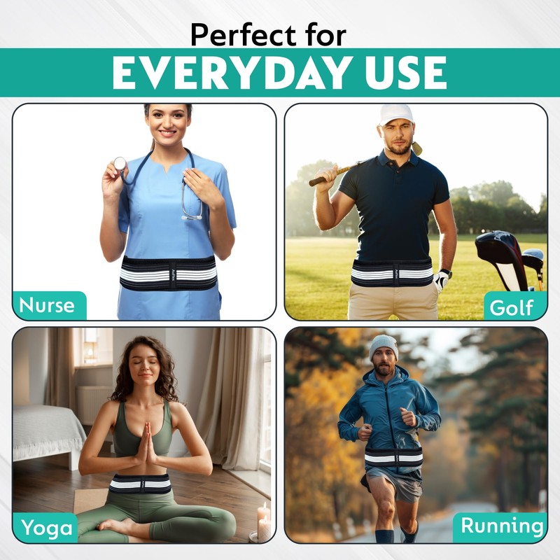 AuFlex Sciatica Belt for Women & Men – Adjustable Neoprene