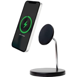 Bigben Dual Induction Charger Compatible with Magsafe, 15 W, Stand, Black