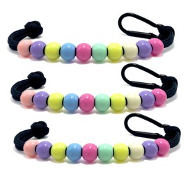 LAMIBEE Pack 3pcs, Golf Beads Count Stroke Score Counter, Durable 550 lbs Paracord String with 10 Beads, Easy Scorekeeping, Hand-Braided with Clip (Pack 3pcs - Pastel Color)