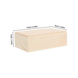 Operitacx Solid Wood Jewelry Organizer Box with Magnetic Hinged Lid Unfinished DIY Craft Storage for Treasures Keepsakes and Holiday Presents Smooth Surface for Personalization