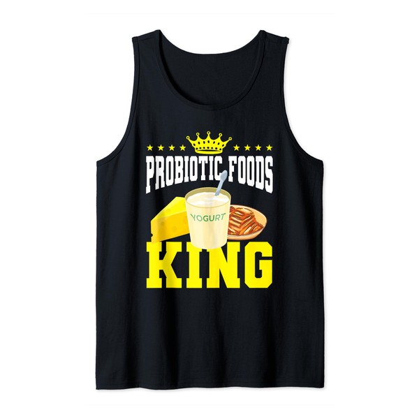 Funny Probiotic Food King Probiotics Gut Health Men Tank Top,