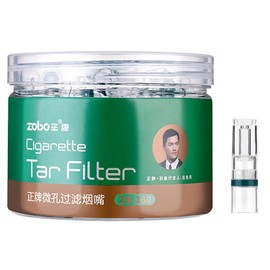 ZOBO Filtros desechables para cigarrillos regulares, microporosos multifiltrado para reducir las manchas de alquitrán y humo (100 por paquete)