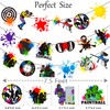 Paintball Party Banners 2PCS Paintball Party Decorations Splatter Splash Cutout