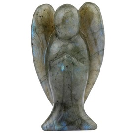 mookaitedecor Fengshui Edelstein Schutzengel Figur, Hand Geschnitzt Heilstein Deko Engel Statue Verzierungen Reiki Dekoration