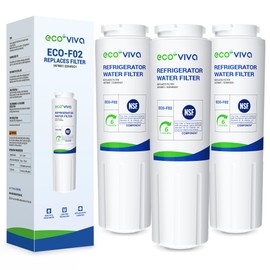 Ecoviva UKF8001 Refrigerator Water Filter 4, Replacement for Whirlpool EDR4RXD1, MAYTAG UKF8001AXX, UKF8001AXX-200, 4396395, Kenmore 46-9006, Viking WF295, Puriclean II, RWF0900A, 3 Pack
