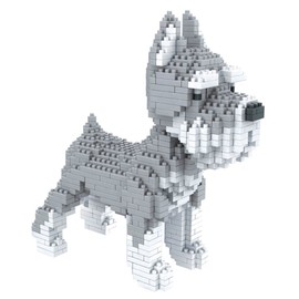Atomic Building Schnauzer Dog Figure to Build with Nano Blocks - 880 Pieces