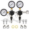 FERRODAY Two System CO2 Regulator, Dual Output CGA-320 CO2 regulator