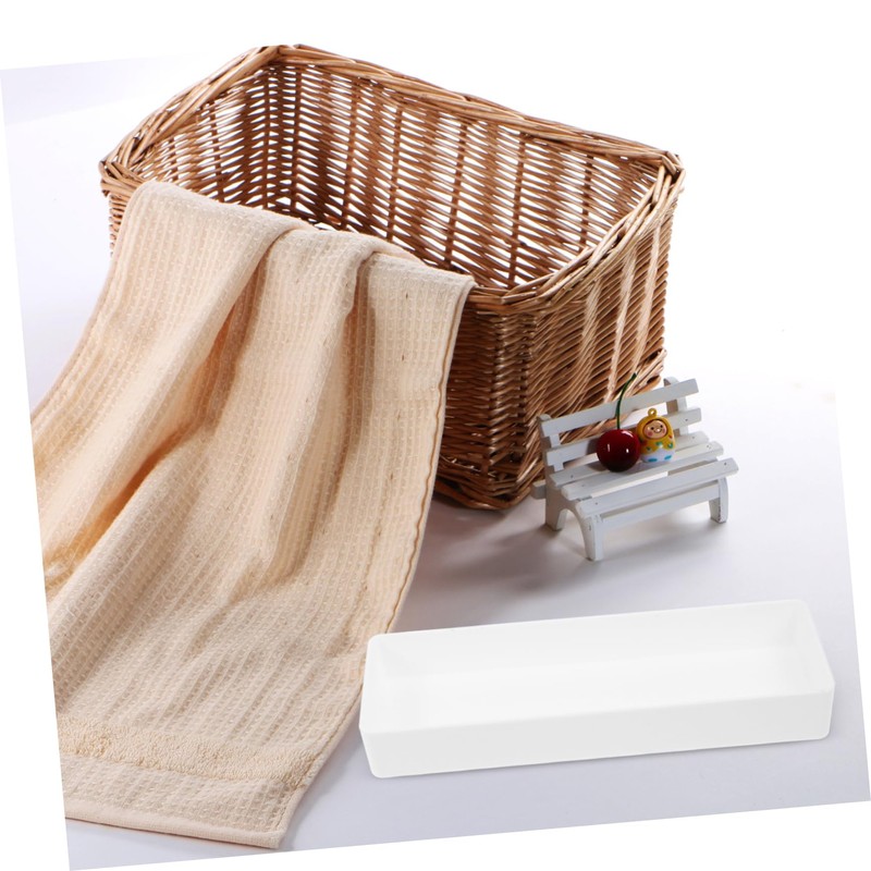 STOBAZA 4Pcs Square Plastic Drawer Organizer Bins for Desk Makeup