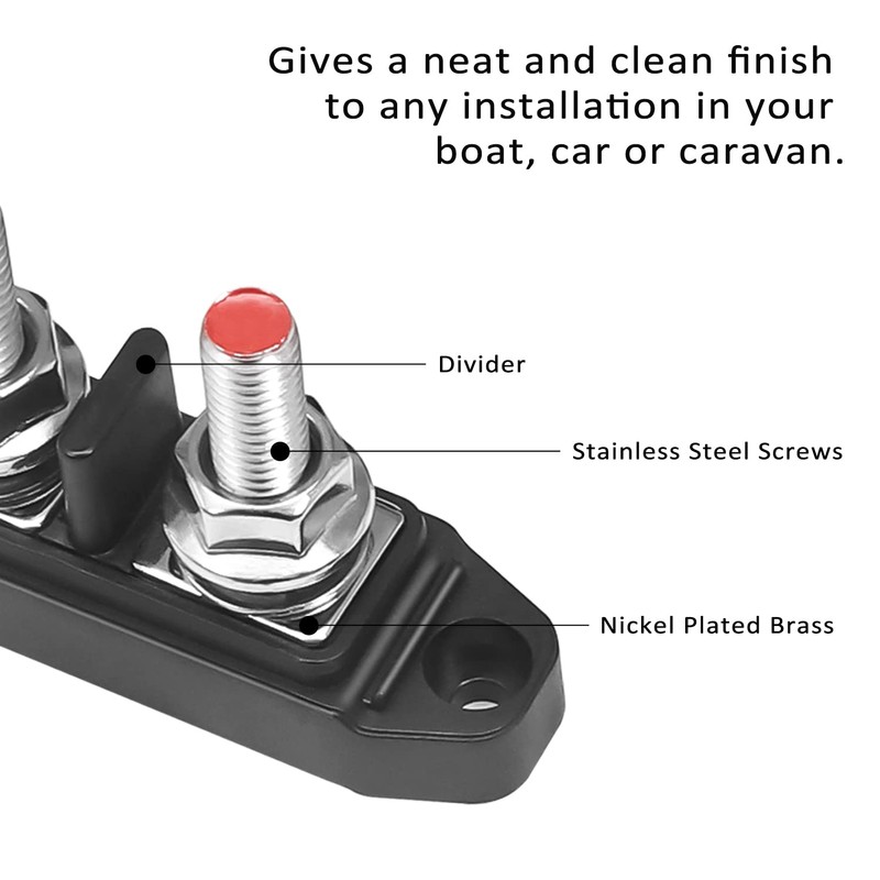 Recoil S2PG Busbar Dual 5/16” Studs with Divider Positive and