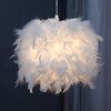 Fenteer Decorative Feather Lampshade Lighting Accessories Pendant Lampshade for Table