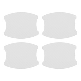 INFINAUTO 3D Car Door Handle Scratch Protector, 68x85mm Car Door Handle Protective Film Carbon Fiber White, 4 Pcs