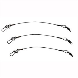 Eagle Claw Tackle Heavy Duty Wire Leaders Black 9" 20lb 3pcs #08012-002, Brown, One Size