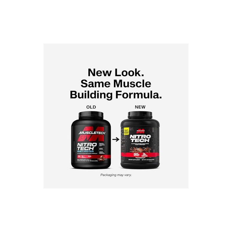 Muscletech Whey Protein Powder (Milk Chocolate, 4 Pound) - Nitro-Tech