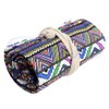 Roll-Up Canvas Pencil Wrap, Colouring Pencil Roll Bag Holder Storage