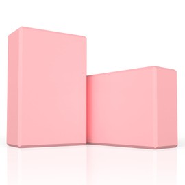 GLOSKIN Yoga Block Set of 2, High Density Yoga Blocks, High-Quality Blocks, Lightweight and No Irritating Odour Used for Yoga, Pilates