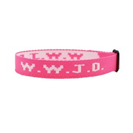 FORUBUS WWJD Bracelets, Inspirational Christian Wristbands for Men and Women, What Would Jesus Do Bracelets Pack/Single (A hot pink)