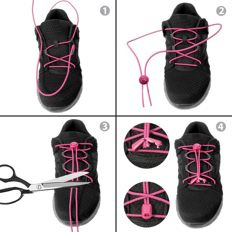 CampTeck Shoe Laces with Quick-Release Fastener, Elastic Shoelaces with Quick