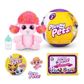 5 Surprise Plushy Pets Series 2, 3 Capsule, By ZURU, Collectible Mystery Capsule, Plushy, Pet Adoption, Toy for Girls, Kids, Teens (3 Capsule)