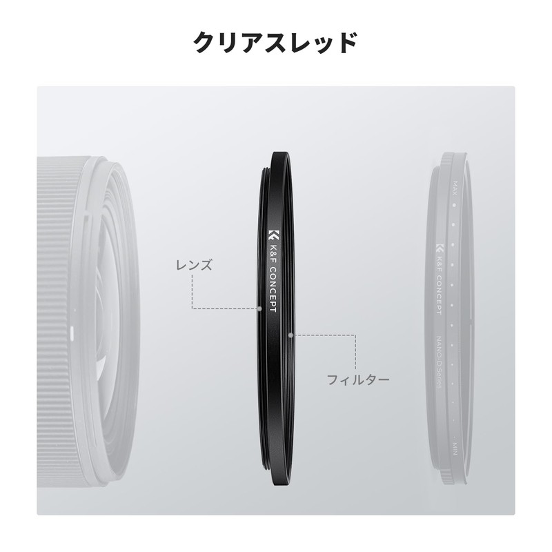 K&F Concept Step Up Rings 72mm-77mm Set of 2 Aluminum