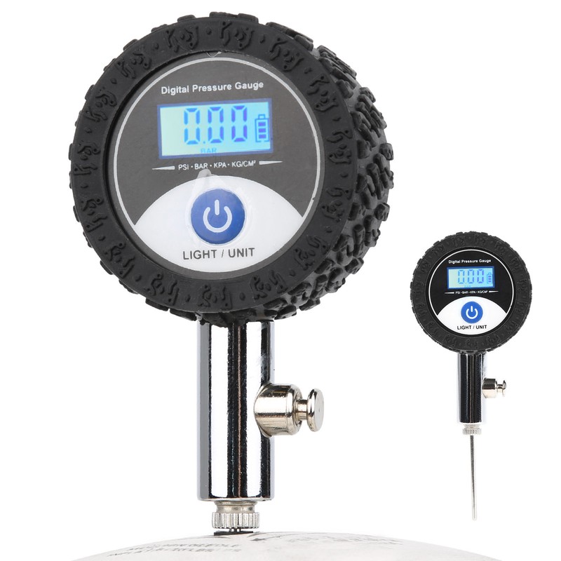 Mini Soccer Ball Pressure Gauge Volleyball Basketball Barometers with Digital