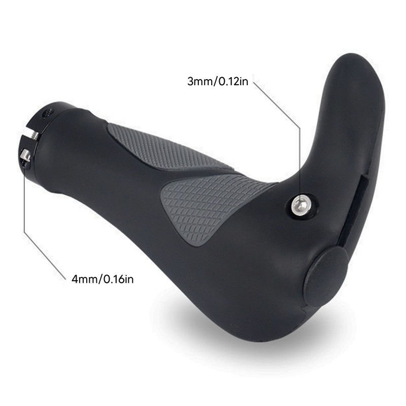 2Pcs Bike Handlebar Grips TPR Rubber Ergonomic Slip Prevention Replacement