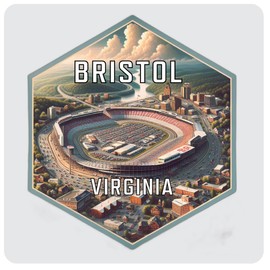 Bristol Virginia Travel Destination Travel Destination Souvenir 4x4-Inch Coaster Acrylic 4 Pack
