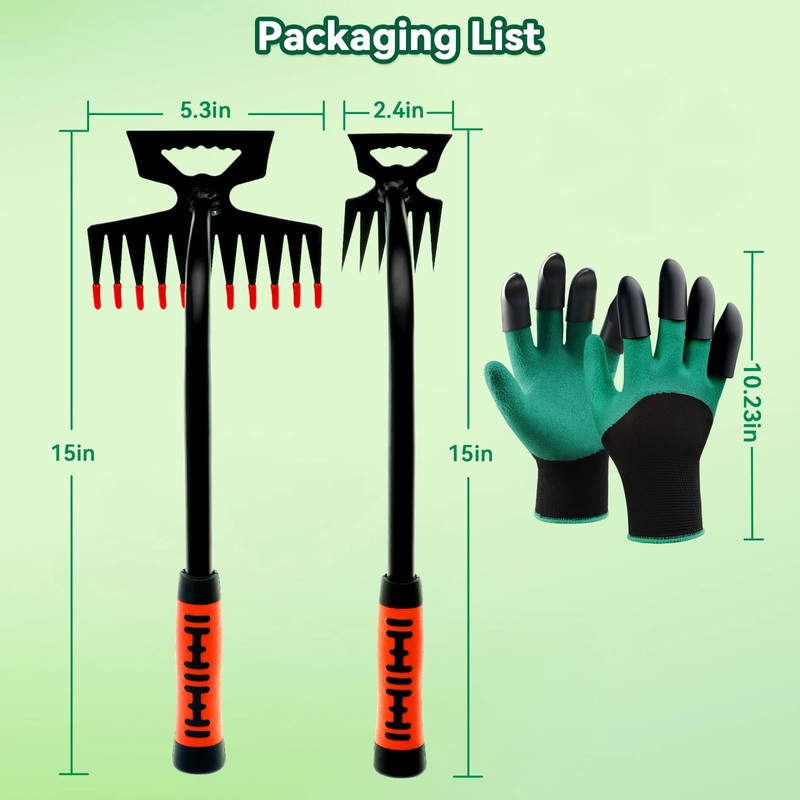 ELECROW Weed Puller Tools, 2 Pcs Hand Weeder, Weed Remover