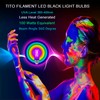 TITO 2 Pack E26 A19 Dimmable Filament LED Black Light