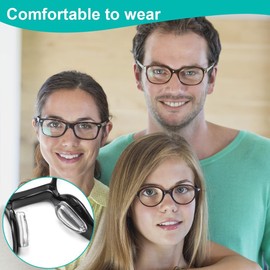HUATEEN 20 Paare Silikon Nasenpad, 1.0mm Utschfeste Selbstklebende Nasenpads, Antirutsch Klebend Pad für Brillen und Sonnenbrillen rutschfeste Selbstklebende Nasenpads(Klar)