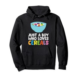 Just a Boy Who Loves Cereals Breakfast Cornflakes Cereal Pullover Hoodie