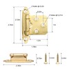 50 Pack(25 Pairs) Gold Cabinet Hinges - 1/2" Overlay, Self