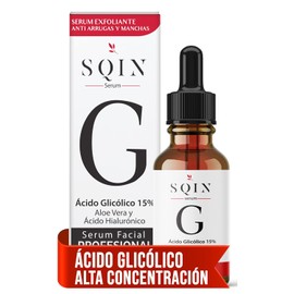 Sqin Luxiena Serum Acido Glicolico y cido Hialurnico Facial, Exfoliante Facial, Suero Facial Despigmentante de Piel, Disminuye Arrugas y Manchas,...  