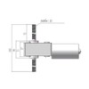 24V Double Shaft Metal Gearbox Turbo Worm Speed Reduction Gear