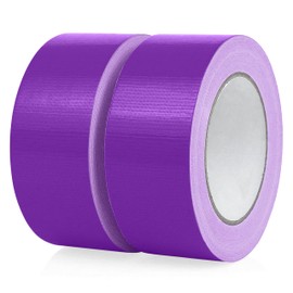 T.R.U. Set of 2 Purple Durable Duct Tape Rolls, 11 Mil Thickness, 2 Inches by 30 Yards, High Strength, Flexible, No Residue, Water-Resistant and Tearable by Hand, Versatile for Indoor and Outdoor Use