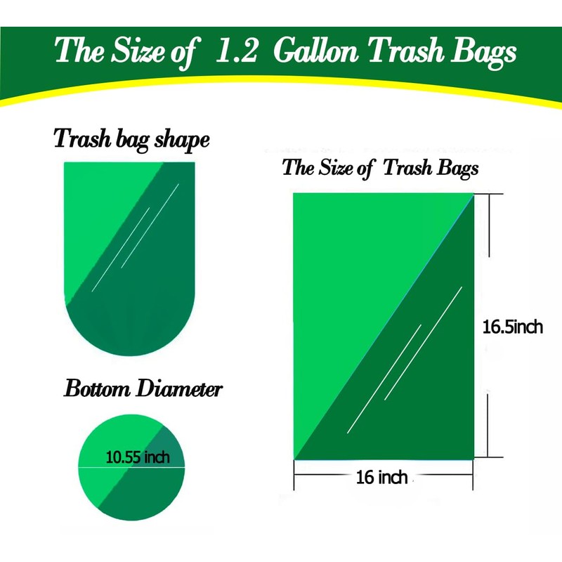 Hommaly 1.2 Gallon 240 pcs Small Pink Trash Bags, Strong