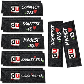 10pcs Filz Geschenkbox, du SCHAFFST ES Motivation Geschenke Kompatibel mit Duplo, Verpackung Geschenk Gastgeschenk Gäste für Taufe Weihnachten Geburtstag