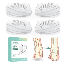 Heel Wedge for Supination & Pronation Correction - (2 Pairs) Welnove 3 Layers Adjustable Supination Insoles, Adhesive Medial & Lateral Heel Inserts for Knee Pain, Bow Legs, Foot Alignment - Size M