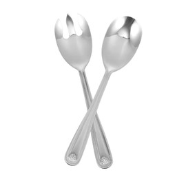 COLLBATH Elegant Salad 2pc Set Stainless Steel Compact Easy to Carry for Occasions