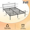 LUBEDCY Queen Metal Platform Bed Frame, Victorian Vintage Style, Wrought